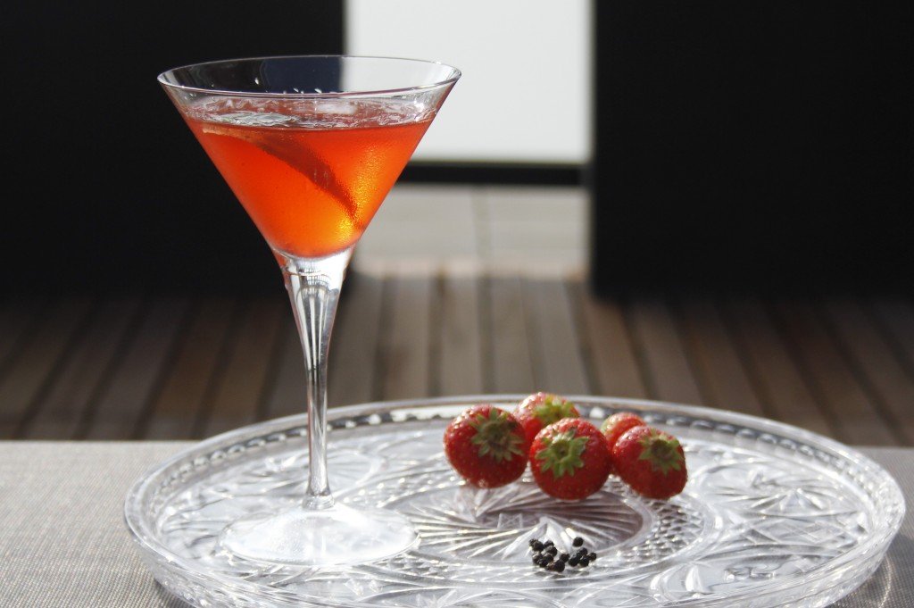 Gin Strawberry Basil Martini