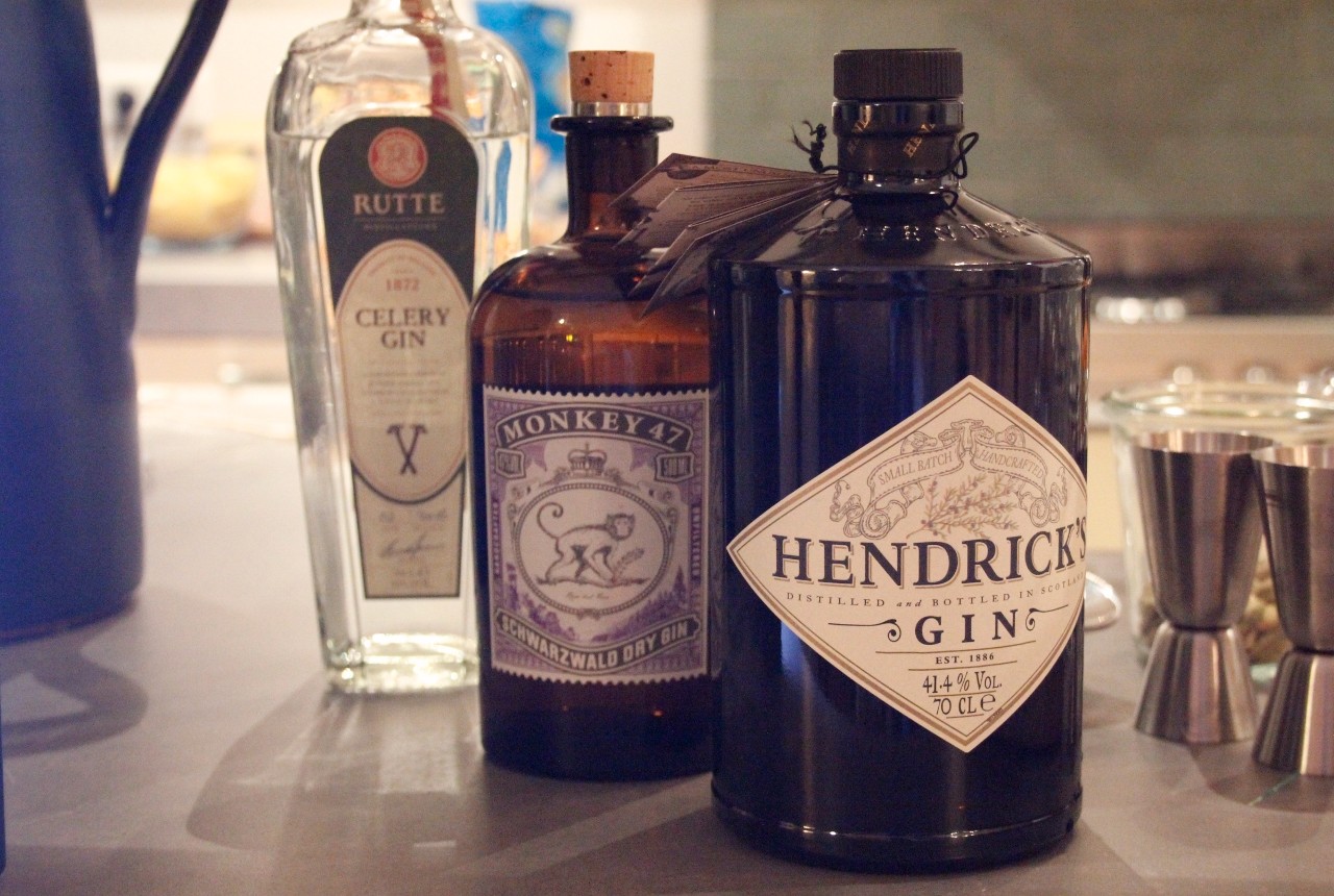 Gin Tonic Bar line up gins 