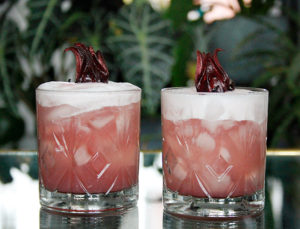 Hibiscus-Sour cocktail